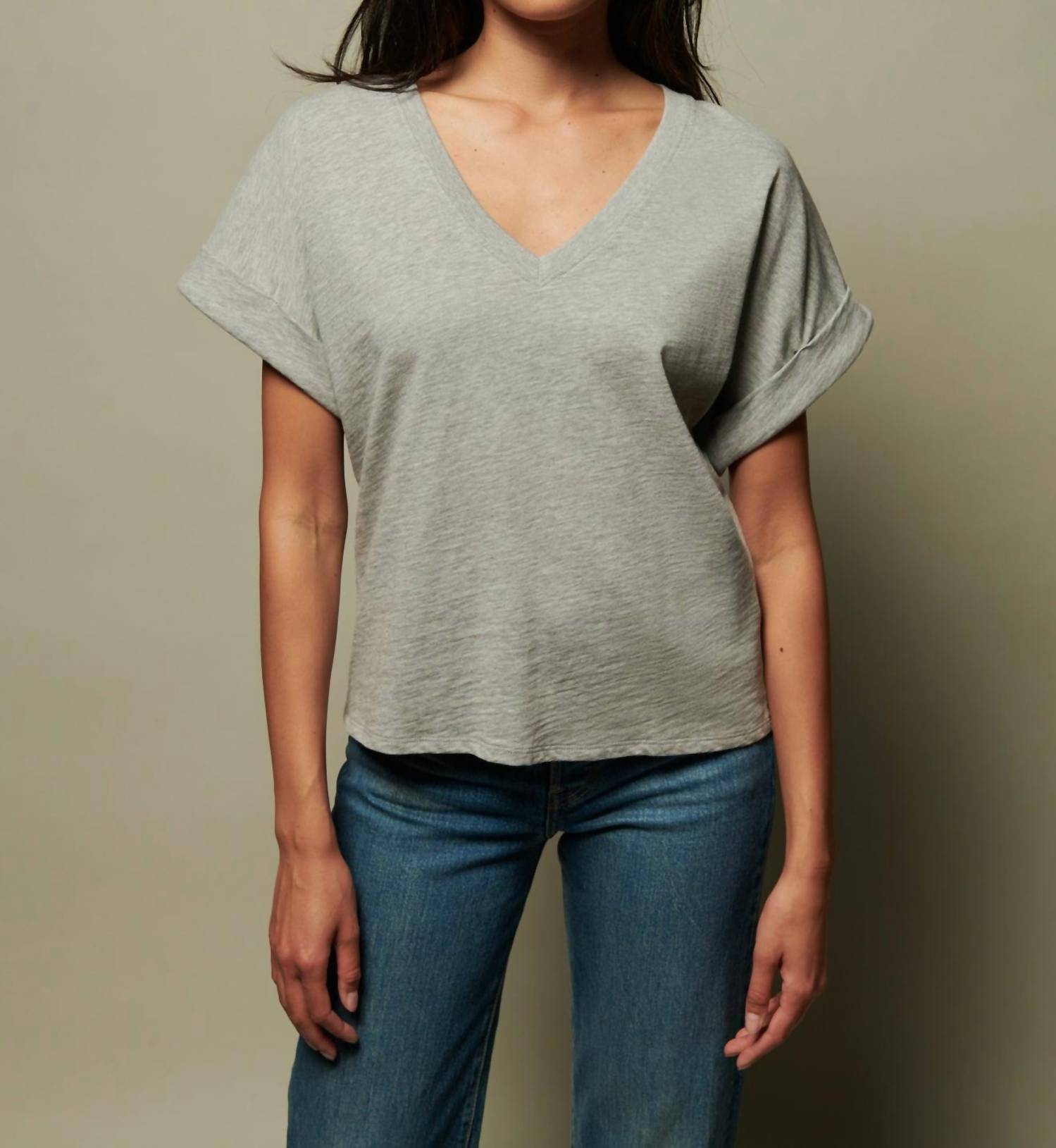 Nation Ltd - Stevie Cuffed V-neck Top
