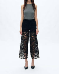 Bayeas - Women's Crystal Embellished Lace Jeans