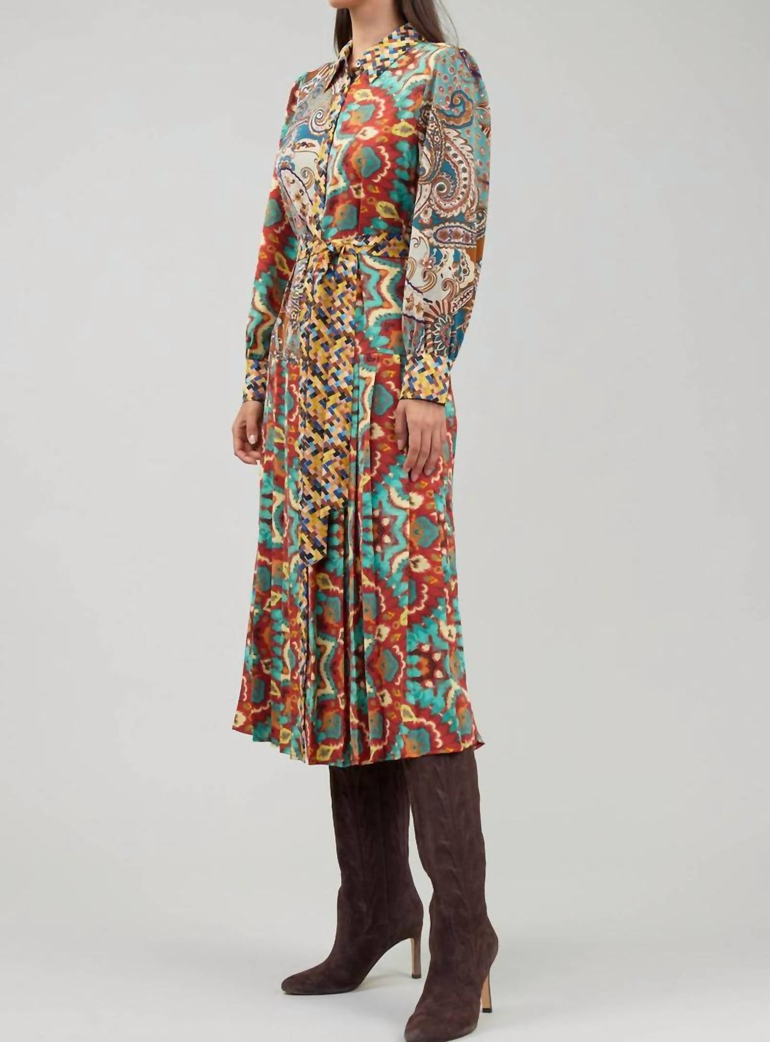 Current Air - Printed Button Down Dress