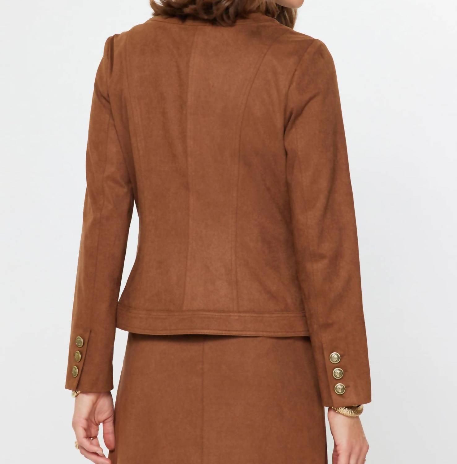 Current Air - Harper Faux Suede Utility Jacket