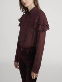 Frame - Silk Cape Blouse