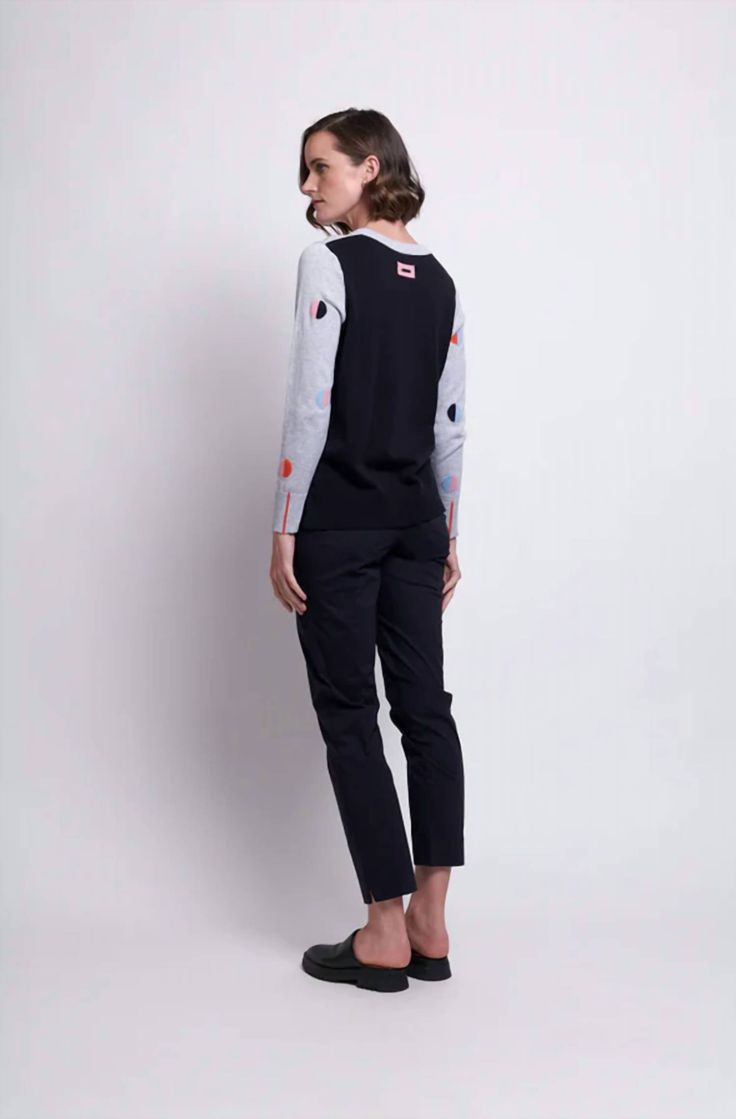 FOIL Full Monty Trapeze Trouser in true navy - women's pants - alternate view