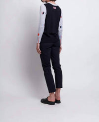 FOIL Full Monty Trapeze Trouser in true navy - women's pants - detail view