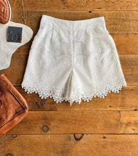 Skies Are Blue - Women's Layered Lace Shorts