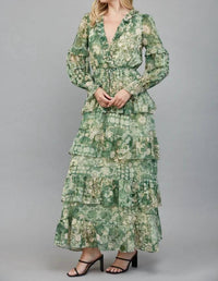 Fate - Lurex Tiered Midi Dress