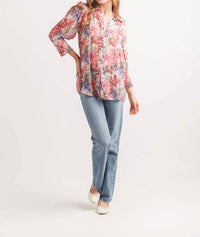 Papillon - Floral Print Shirt With Balloon Sleeves
