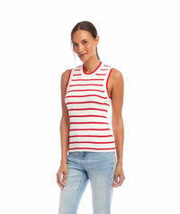 Karen Kane - Sheila Stripe Ribbed Tank Top