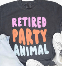 Comfort Colors - Women's Retired Party Animal Funny Graphic Tee