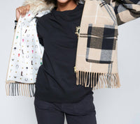Vilagallo - Plaid Zip Bomber Jacket