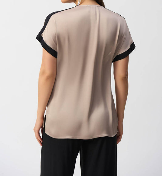 Joseph Ribkoff - V-Neck Zipper Top