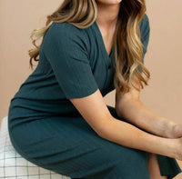 Tea N Rose - Reagan Sweater V-neck Dress