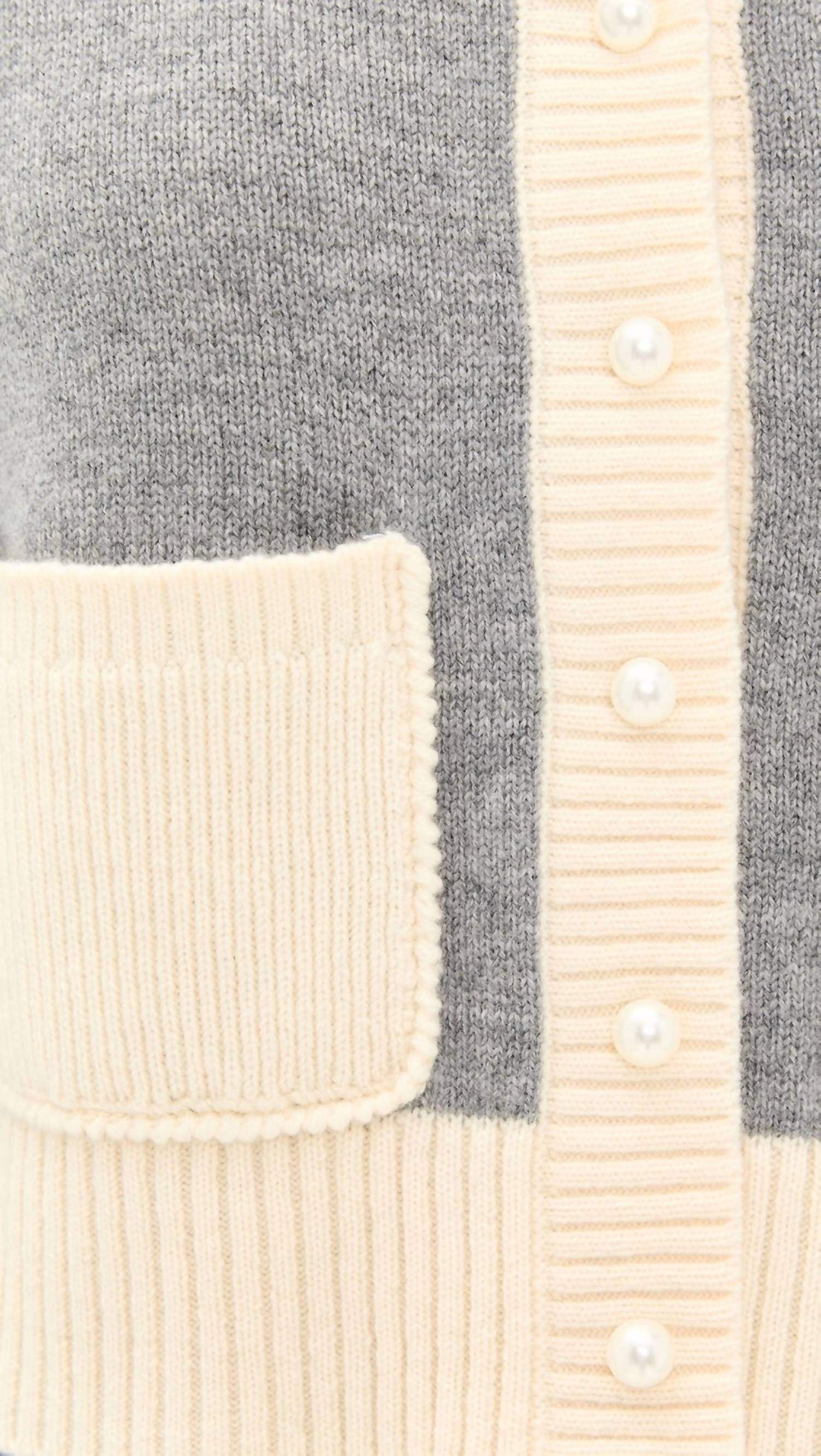 Re/Done - Pearl Contrast Cardigan