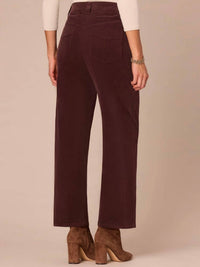 Democracy Solution Skyrise Relaxed Straight Leg Jeans in oxblood - women's pants - detail view