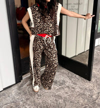 ee:some Be Bold Boxy Sleeveless Top in leopard - women's blouse - detail view