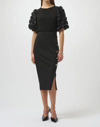 Joseph Ribkoff - Floral Puff Sleeve Top