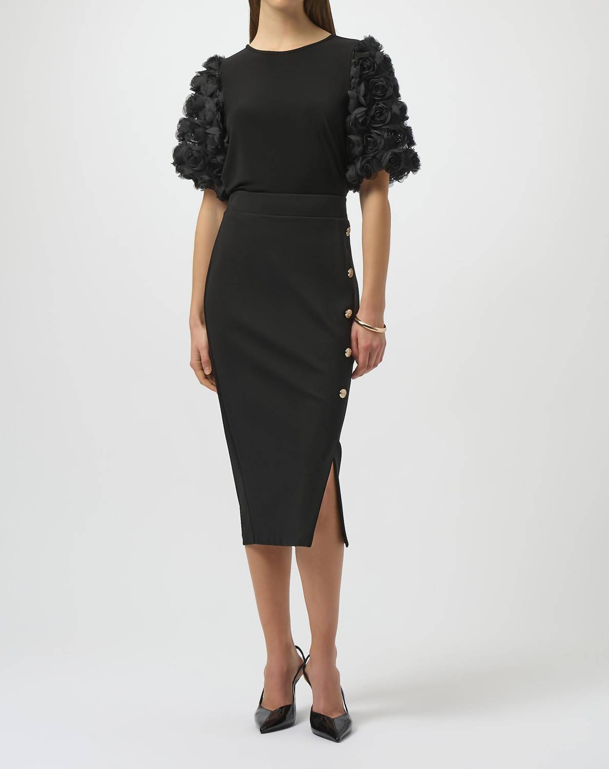 Joseph Ribkoff - Floral Puff Sleeve Top