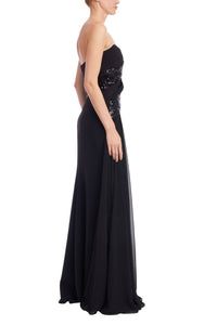 Badgley Mischka - Strapless Sequin Gown