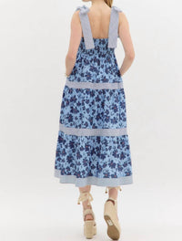 entro Andie Midi Dress in blue - women's dress - alternate view
