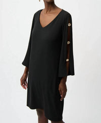 Joseph Ribkoff - Accent Slit Sleeve Shift Dress