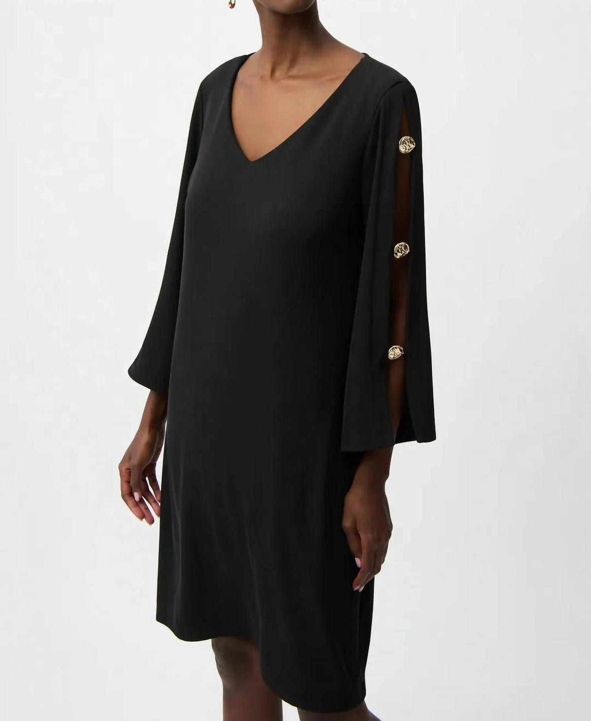 Joseph Ribkoff - Accent Slit Sleeve Shift Dress