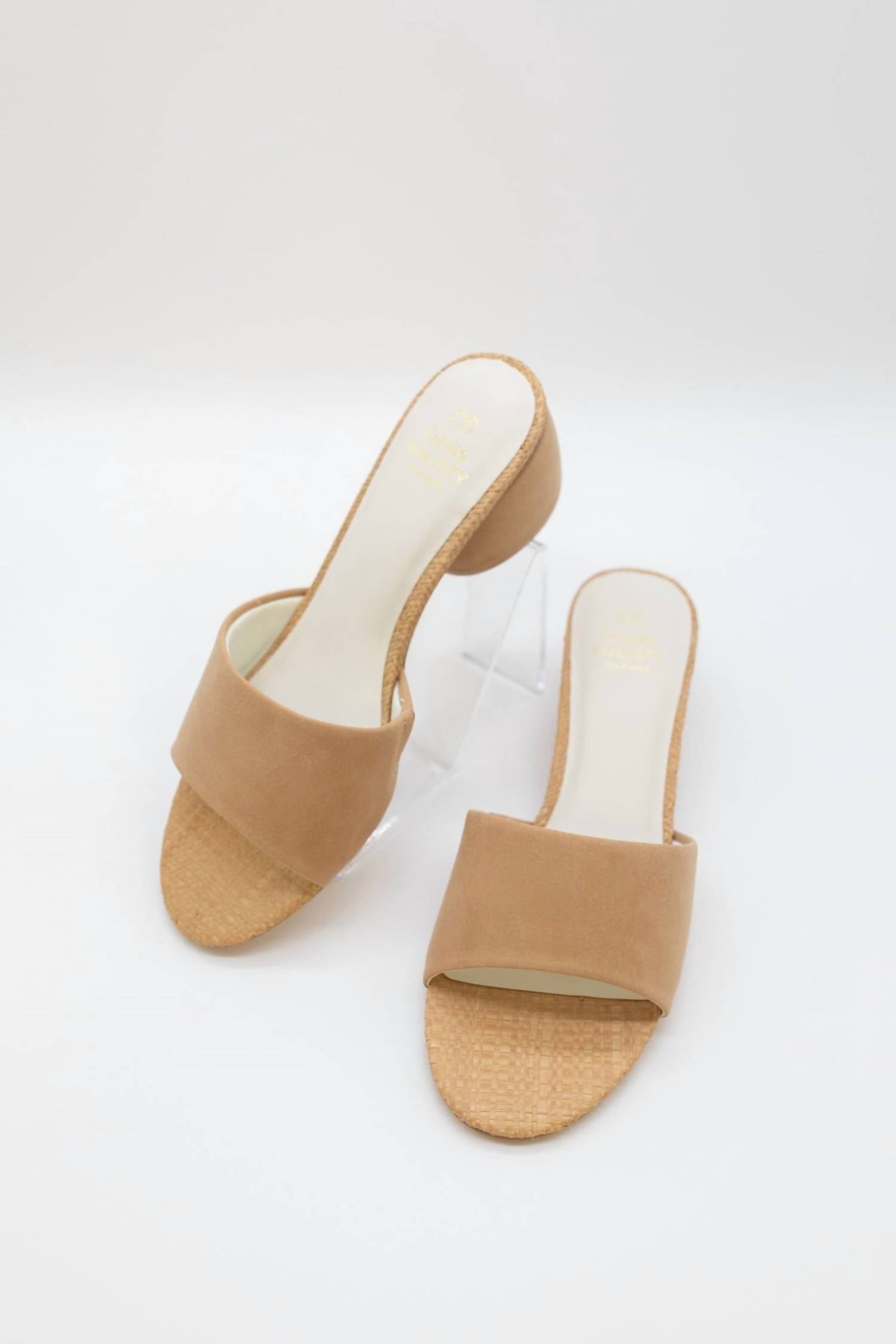 OASIS SOCIETY Women's Paloma Chic Low Heels in brown - women's sandal - detail view