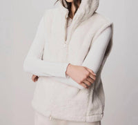 Splendid - Lucia Hooded Faux Fur Vest