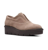 Clarks Women's Airabell Sky Loafer in pebble suede 1 - women's flats - alternate view
