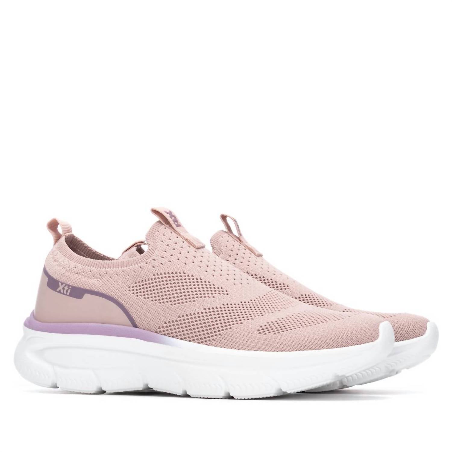 Xti Women's Textile Slip-on in nude - women's sneaker - detail view