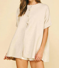 PINCH Open Front Knit Cape Cardigan in cream - women's cardigan - alternate view