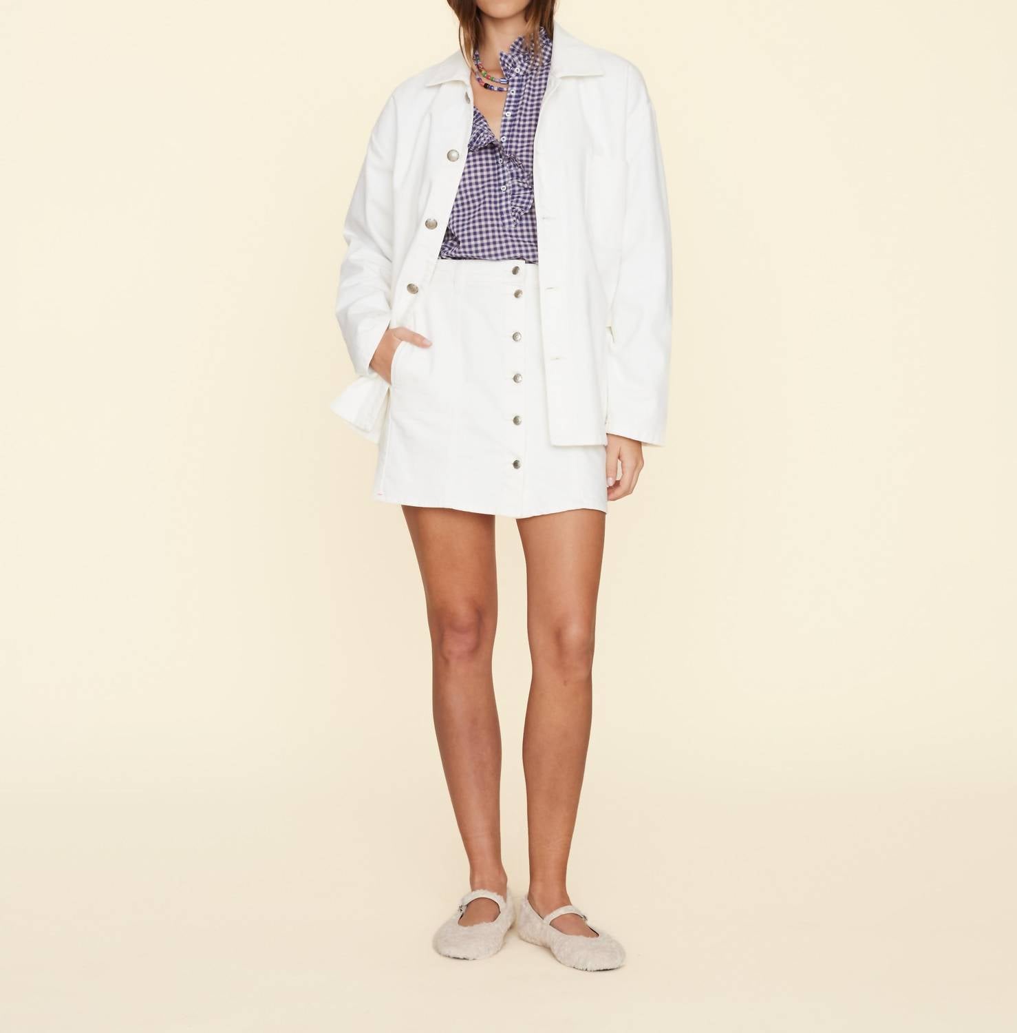 XIRENA Sydelle Mini Skirt in white 1 - women's skirt