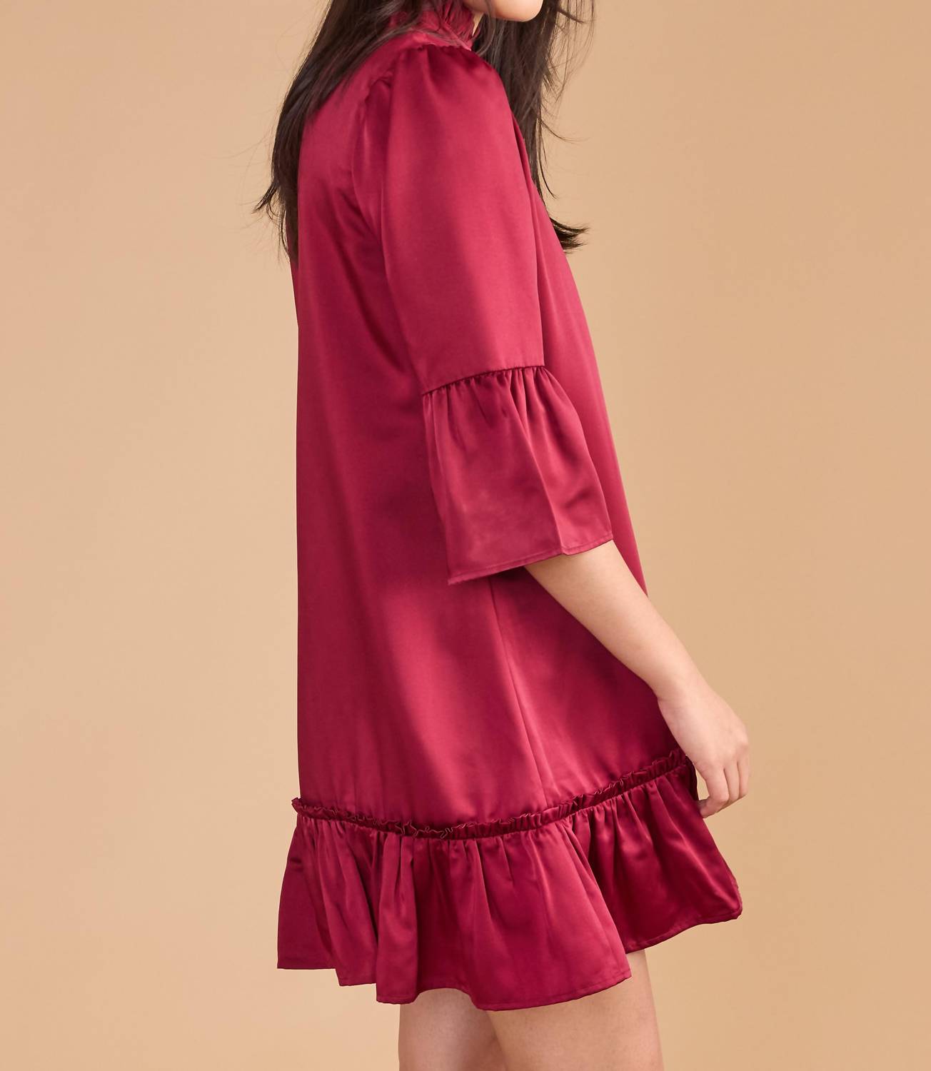 Double A Chelsea Mini Dress in beet red - women's dress - view 7