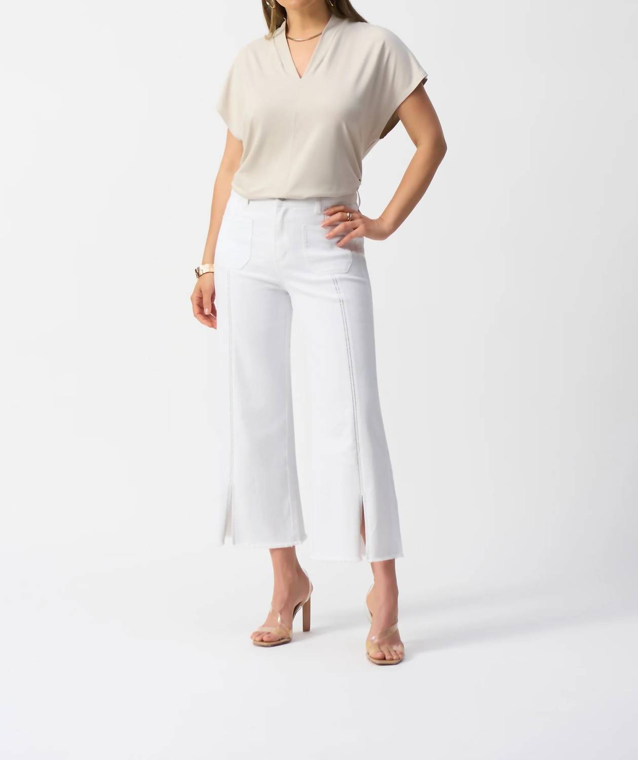 Joseph Ribkoff - V-neck Short Dolman Sleeve Top