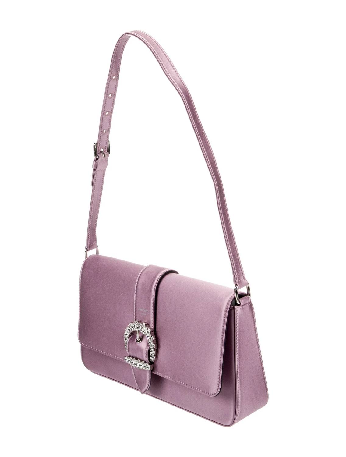 Jimmy Choo - Women's Cheri Crystal Embellished Satin Shoulder Bag