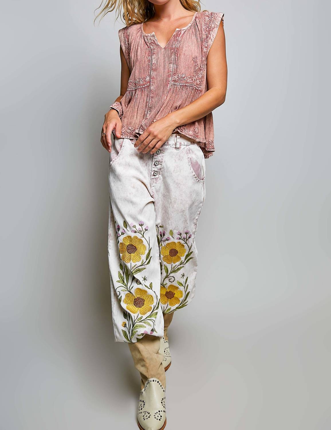 Faire - Heirloom Whisper Embroidered Top