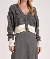 Elan - Logan Color Block Cardigan