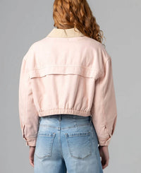 BLANKNYC Lawn Party Jacket in pink combo - women's jacket - alternate view