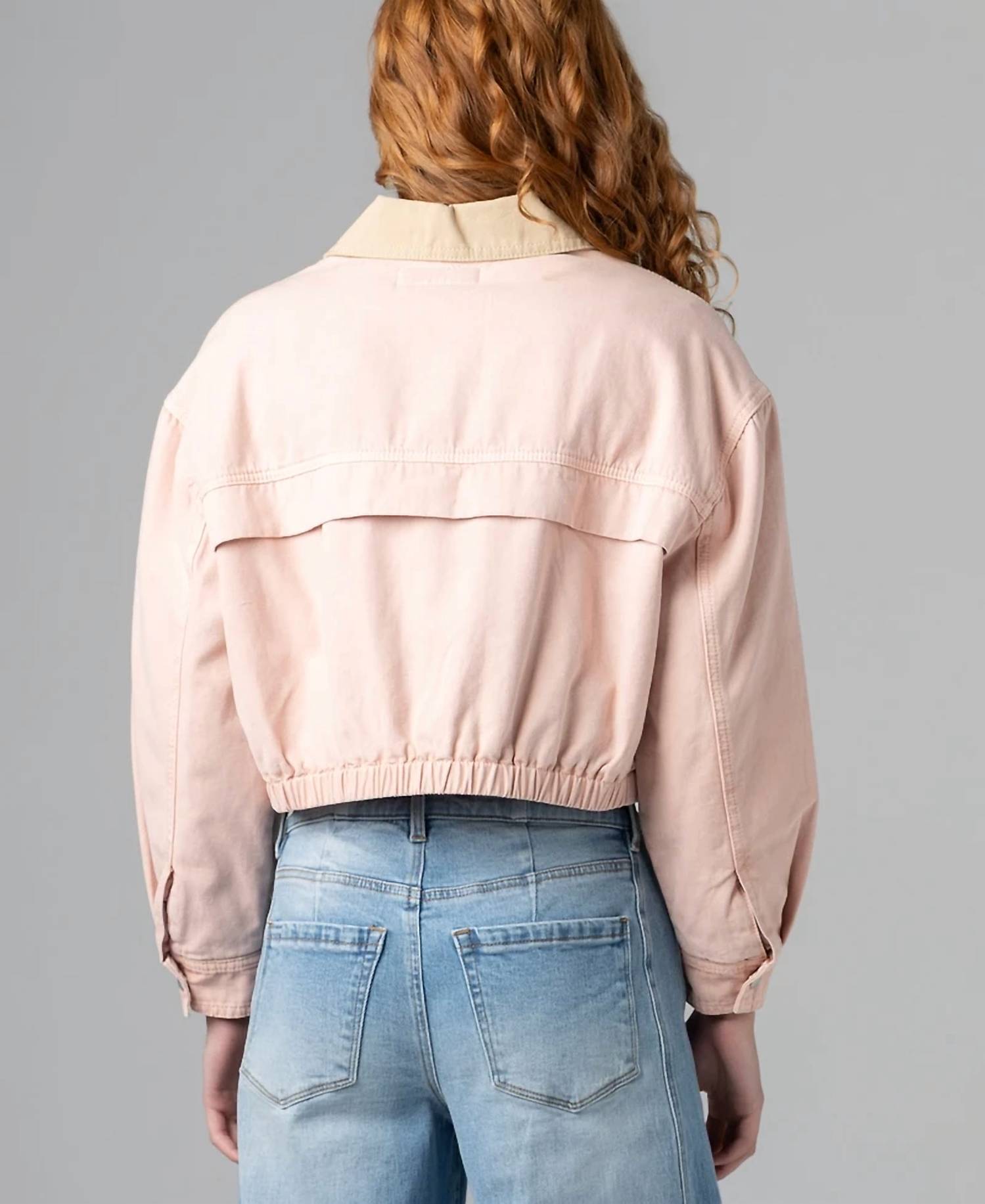 BLANKNYC Lawn Party Jacket in pink combo - women's jacket - alternate view