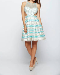 Last Dress - Pearl Net Tiffany Stripe Dress