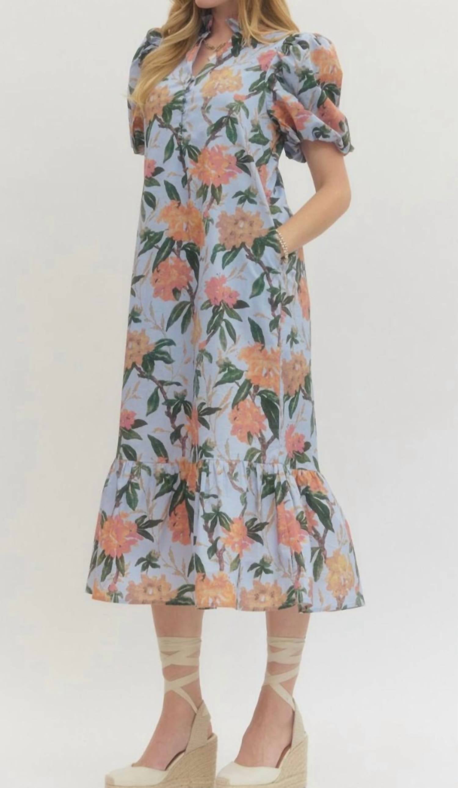 Entro - Floral Midi Dress