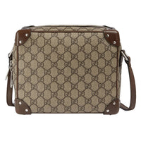 Gucci - Men's Gg Supreme Shoulder Bag With Leather Details