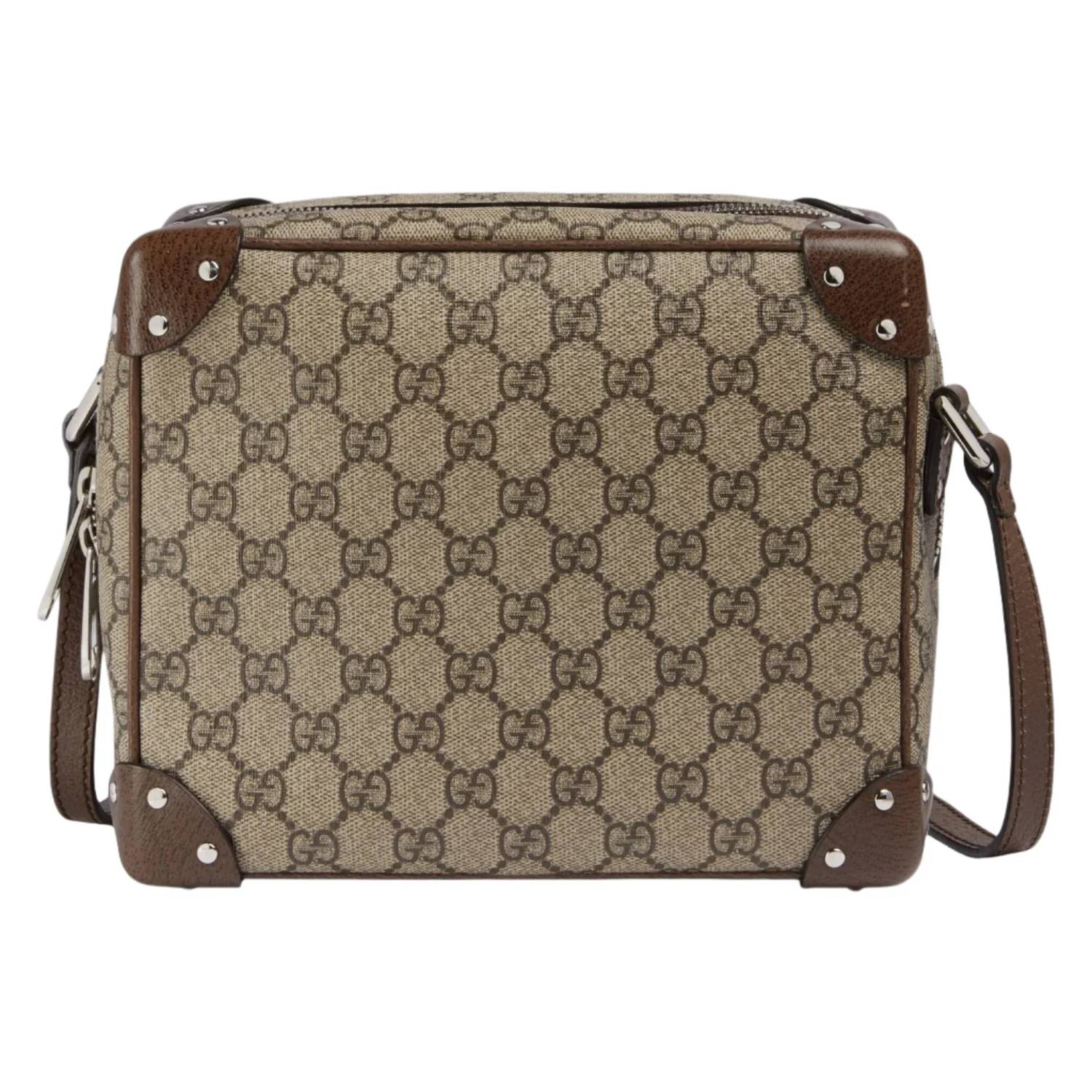 Gucci - Men's Gg Supreme Shoulder Bag With Leather Details