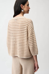Joseph Ribkoff - Open Stitch Boxy Sweater Top