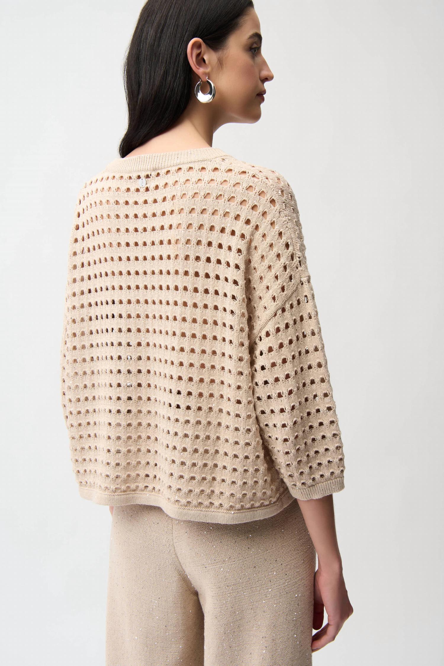 Joseph Ribkoff - Open Stitch Boxy Sweater Top