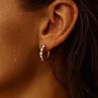 Ellie Vail - Women's Varra Bezel Mini Hoop Earring