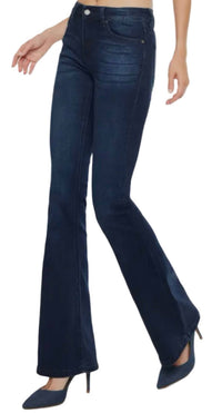 Kancan - Women's Mid Rise Flare Jeans