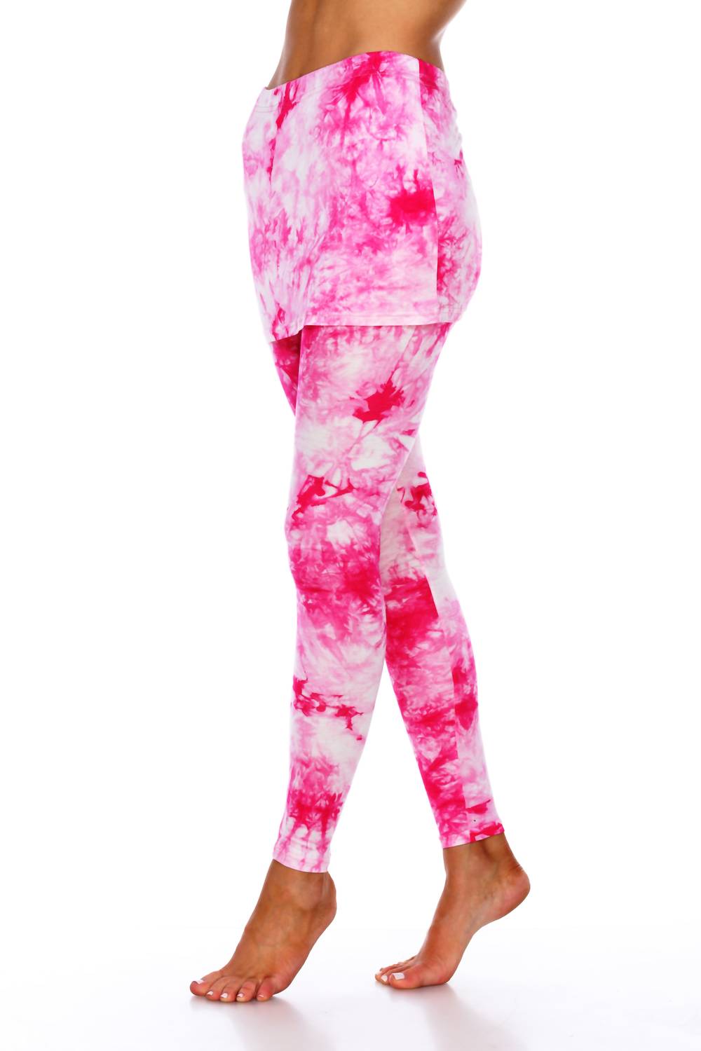 White Mark - Tie Dye Skirted Leggings