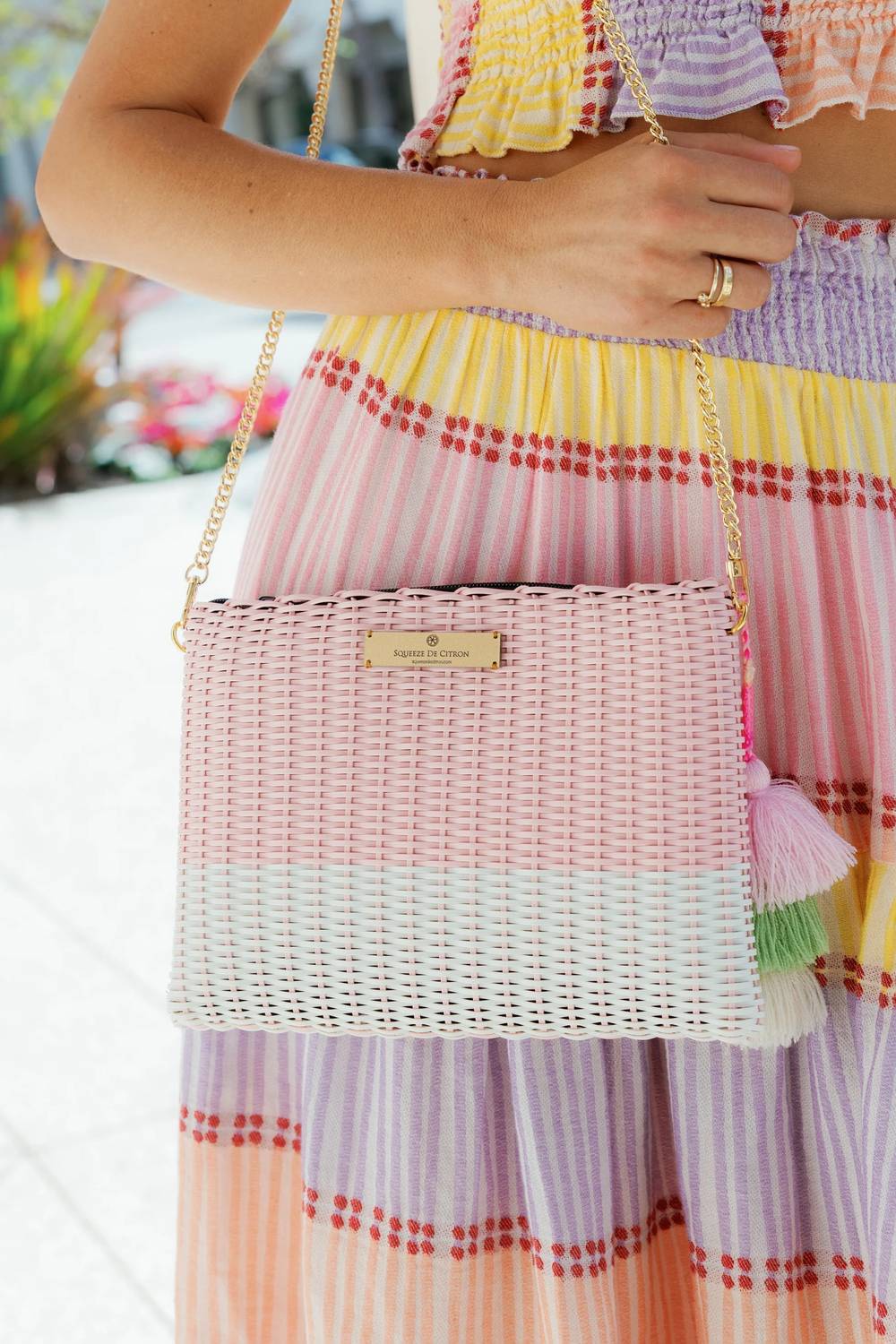 Squeeze De Citron - Women's Boardwalk Palm Beach Citron Clutch