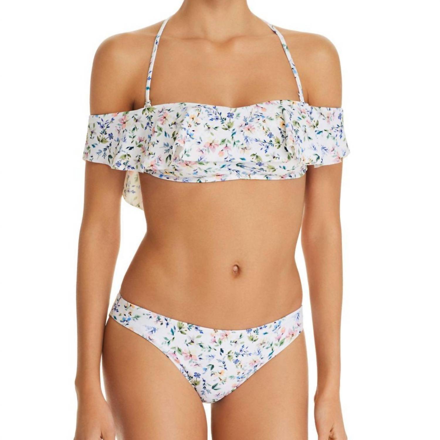 Shoshanna - Flounce Bandeau Bikini Top