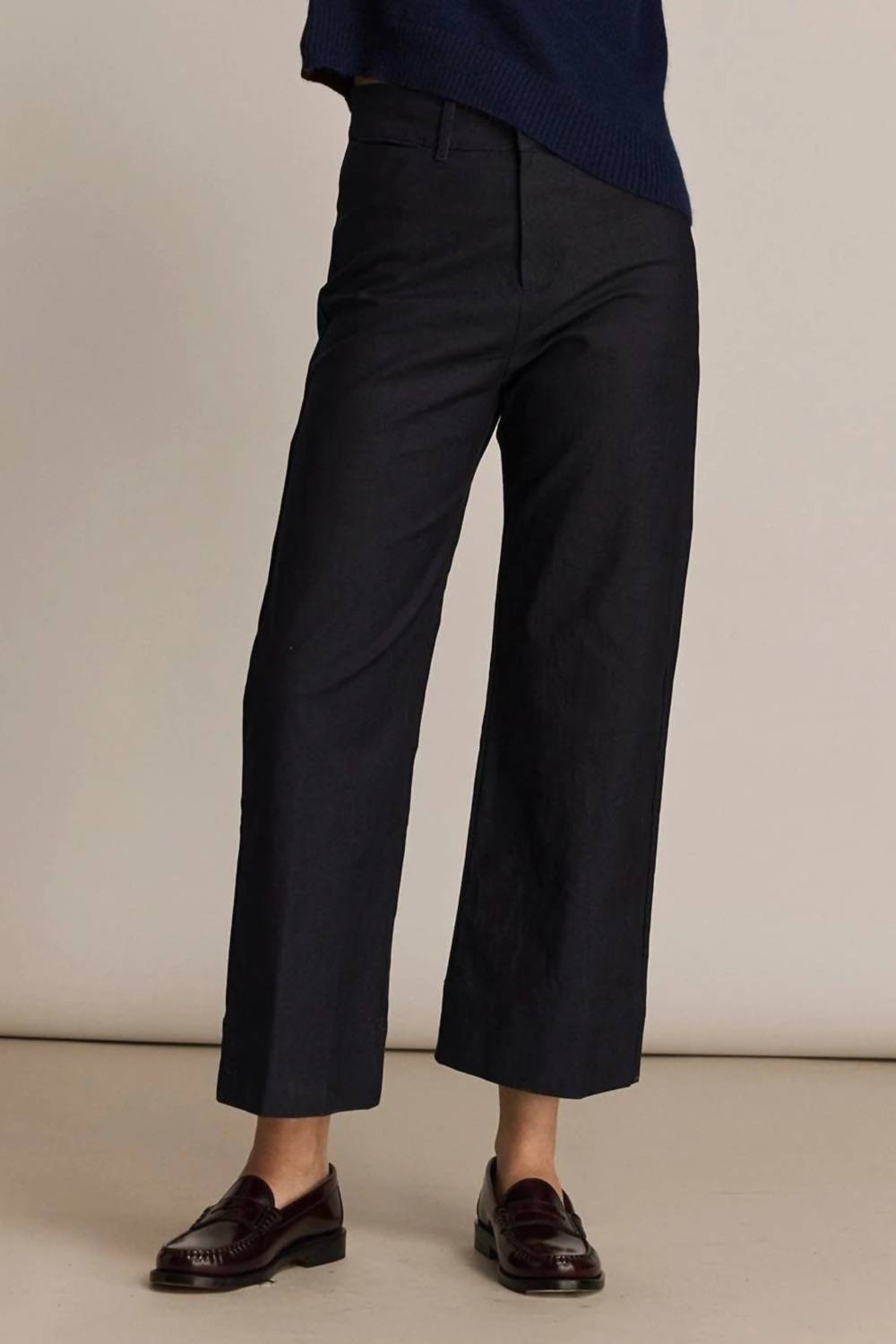 M.PATMOS Fleet Cropped Pant in denim oxford - women's pants