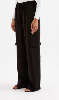 Nude Lucy Quincy Cargo Pants in black - women's pants - detail view